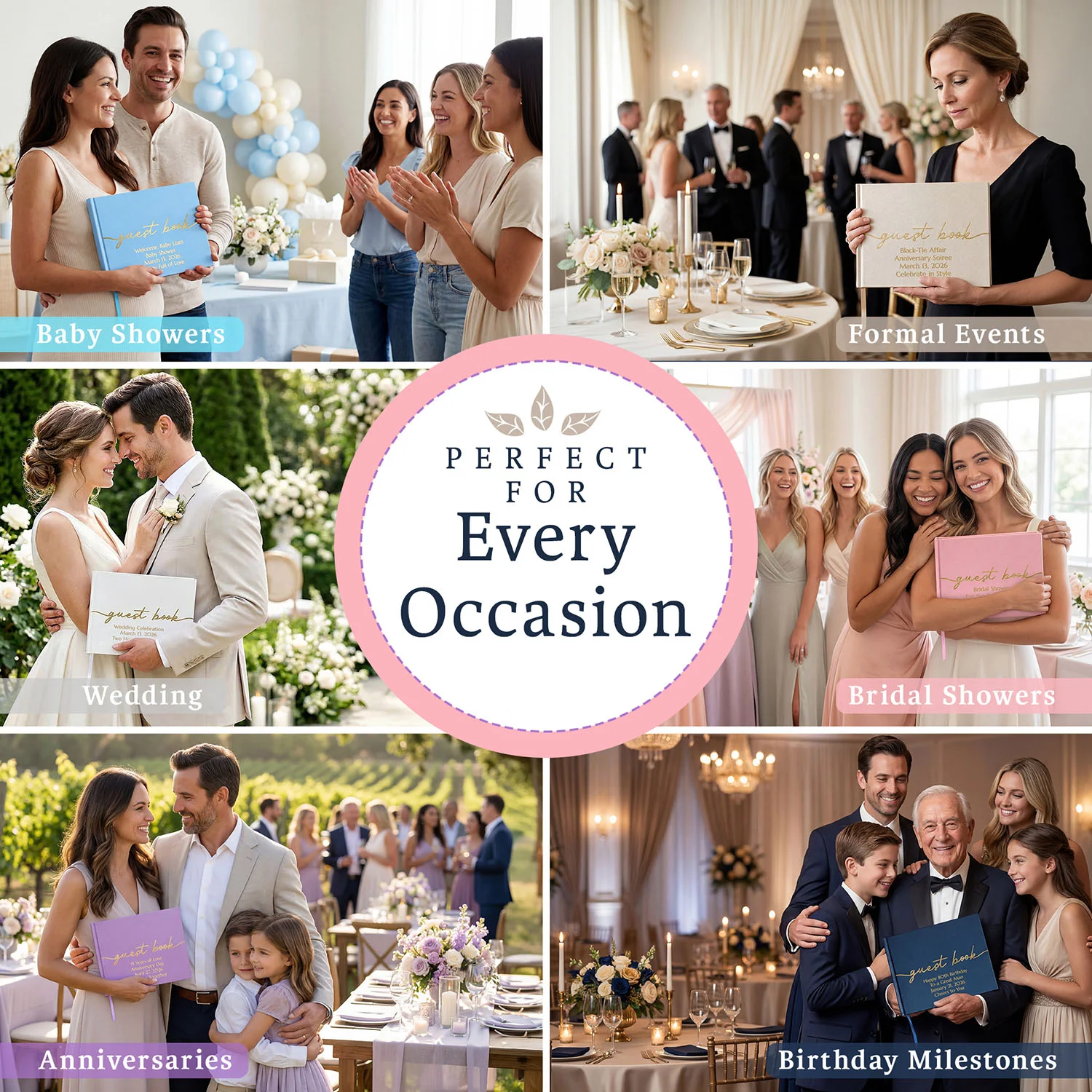 All Occasion Guestbook - Pastel Pink